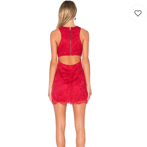 REVOLVE NBD Brianna red lace cutout dress - Picture 4 of 8